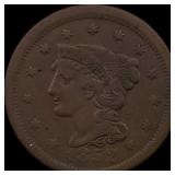 1852 Braided Hair Large Cent LIGHTLY CIRCULATED