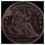 1839 Silver Half Dime NICELY CIRCULATED
