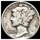 1942 Mercury Dime LIGHTLY CIRCULATED