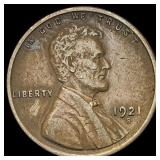 1921-S Lincoln Wheat Cent NEARLY UNCIRCULATED