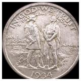 1934 Silver Daniel Boone Bicentennial Half Dollar