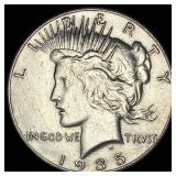 1935 Silver Peace Dollar CLOSELY UNCIRCULATED
