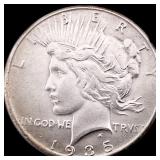 1935 Silver Peace Dollar CLOSELY UNCIRCULATED