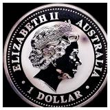 2001 Silver 1 oz Australian Kookaburra $1 GEM PROO