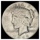 1924-S Silver Peace Dollar LIGHTLY CIRCULATED