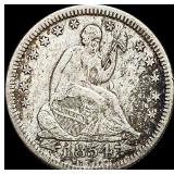 1854-O A+R Seated Liberty Quarter NEARLY UNCIRCULA