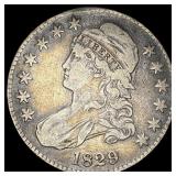 1829 Capped Bust Half Dollar LIGHTLY CIRCULATED