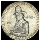 1921 Silver Pilgrim Half Dollar CHOICE BU