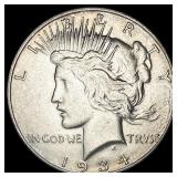 1934 Peace Silver Dollar CLOSELY UNCIRCULATED