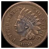1859 Copper-Nickel Indian Head Cent CLOSELY UNCIRC