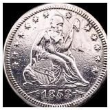 1853 Arrows Seated Liberty Quarter NEARLY UNCIRCUL