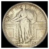 1917-D Type 1 Standing Liberty Quarter LIGHTLY CIR