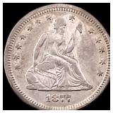 1877 Seated Liberty Quarter NEARLY UNCIRCULATED