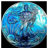 2015 Toned 1oz Silver American Eagle $1  SUPERB G