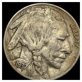 1937-D Buffalo Nickel NEARLY UNCIRCULATED