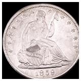 1859-O Silver Half Dollar CLOSELY UNCIRCULATED