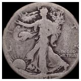 1921-S Silver Walking Liberty Half Dollar NICELY C