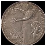 1915-S Silver Half Dollar Panama-Pacific NEARLY UN