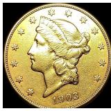 1903 Liberty Head $20 Double Eagle CHOICE BU