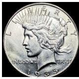 1935 Silver Peace Dollar NEARLY UNCIRCULATED