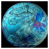 2008 Toned 1oz Silver American Eagle $1 GEM  BU