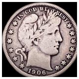 1906-O Silver Barber Half Dollar LIGHTLY CIRCULATE