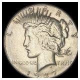 1927 Silver Peace Dollar CLOSELY UNCIRCULATED