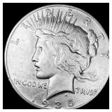 1935-S Silver Peace Dollar CLOSELY  UNCIRCULATED