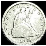 1875-S Silver Twenty Cent Piece NICELY CIRCULATED