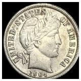 1904 Silver Barber Dime CHOICE AU