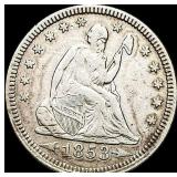 1853 A+R Seated Liberty Quarter NEARLY UNCIRCULATE