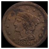 1853 Braided Hair Large Cent NEARLY UNCIRCULATED