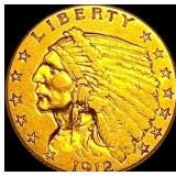 1912 Indian Head $2.50 Gold Quarter Eagle CLOSELY