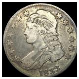 1833 Silver Capped Bust Half Dollar NICELY CIRCULA