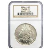 1884-O Morgan Silver Dollar NGC MS64
