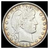 1893-O Silver Barber Quarter CLOSELY UNCIRCULATED