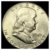 1949 Franklin Silver Half Dollar CHOICE BU
