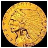 1925 Indian Head Gold $2.50 Quarter Eagle UNCIRCUL