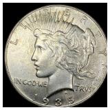 1935 Silver Peace Dollar NEARLY UNCIRCULATED