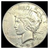 1935 Silver Peace Dollar NEARLY UNCIRCULATED