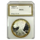 1994-P Silver Eagle PCI PR70