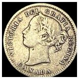 1871-H Silver 10 Cents Canada NICELY CIRCULATED
