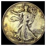 1938-D Silver Walking Liberty Half Dollar LIGHTLY