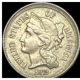 1872 Nickel Three-Cent Piece CLOSELY UNCIRCULATED
