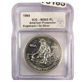 1984 American Prospector Englehard 1oz Silver ICG