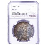 1883-O Morgan Silver Dollar NGC MS61