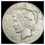 1927 Silver Peace Dollar NEARLY UNCIRCULATED
