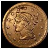 1850 Braided Hair Large Cent LIGHTLY CIRCULATED