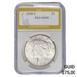 1928-S Silver Peace Dollar PGA MS66