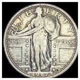 1917 Type 1 Standing Liberty Quarter LIGHTLY CIRCU